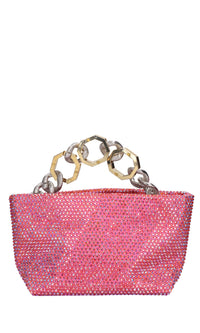 Borsa Jessye in tessuto e strass 