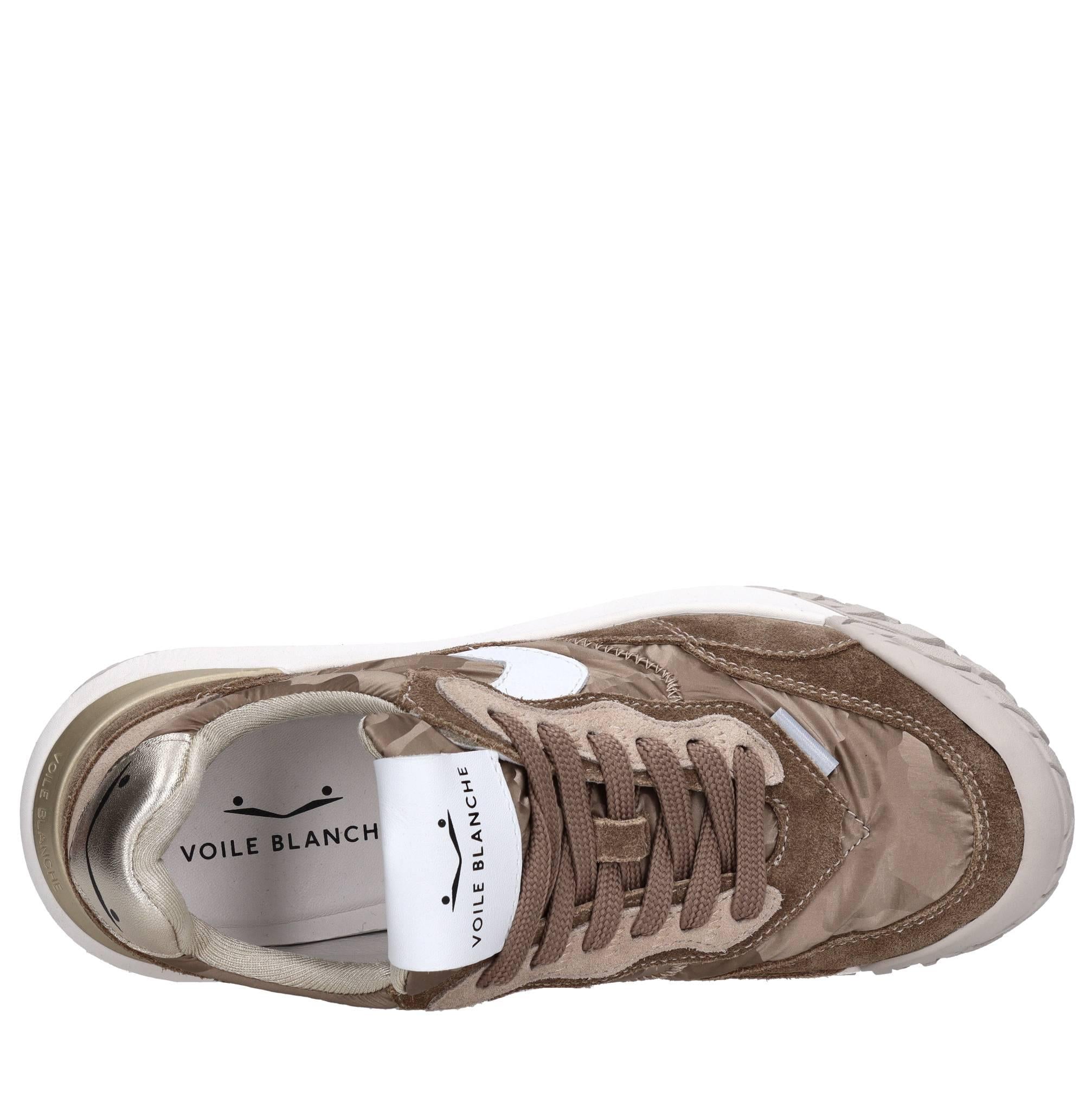 Sneakers in camoscio pelle e tessuto 