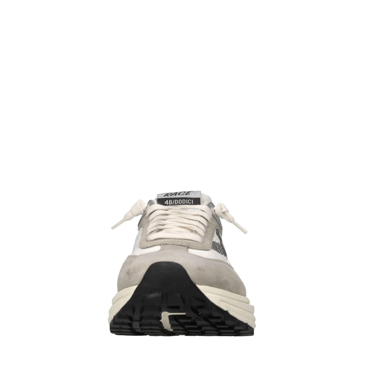 Sneakers in pelle e tessuto 