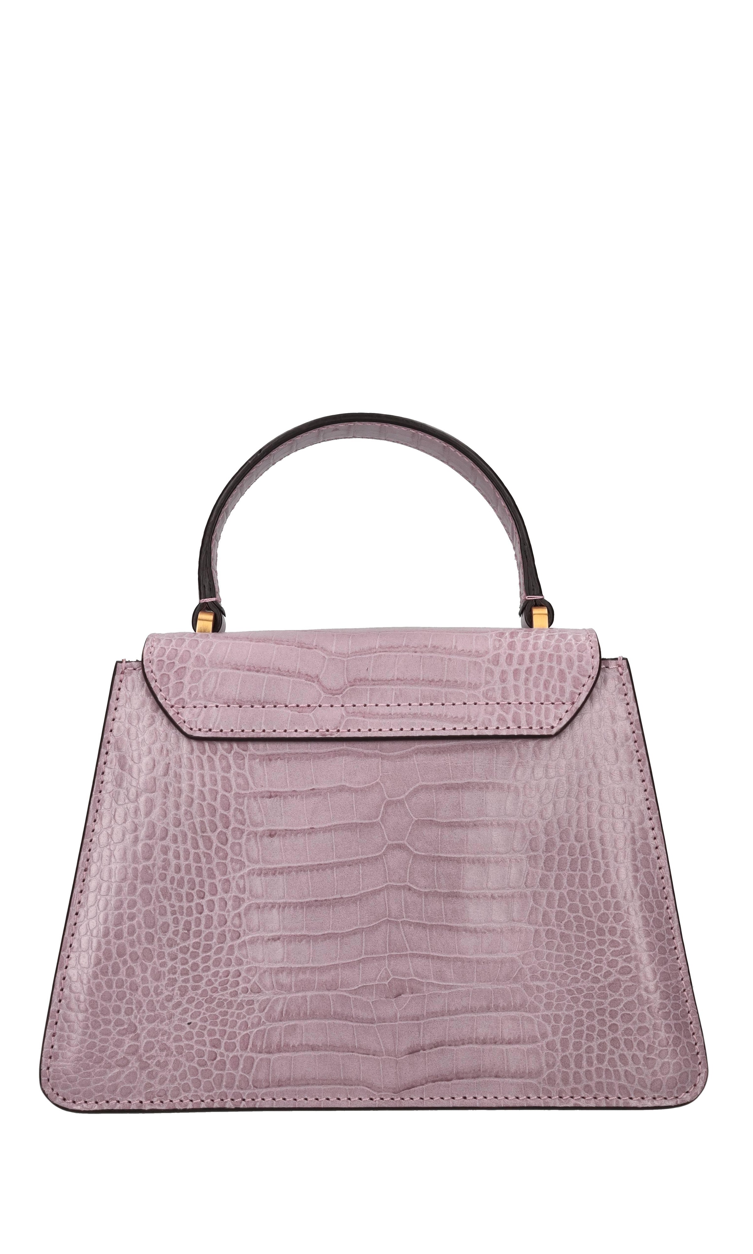 Borsa in pelle stampa cocco 