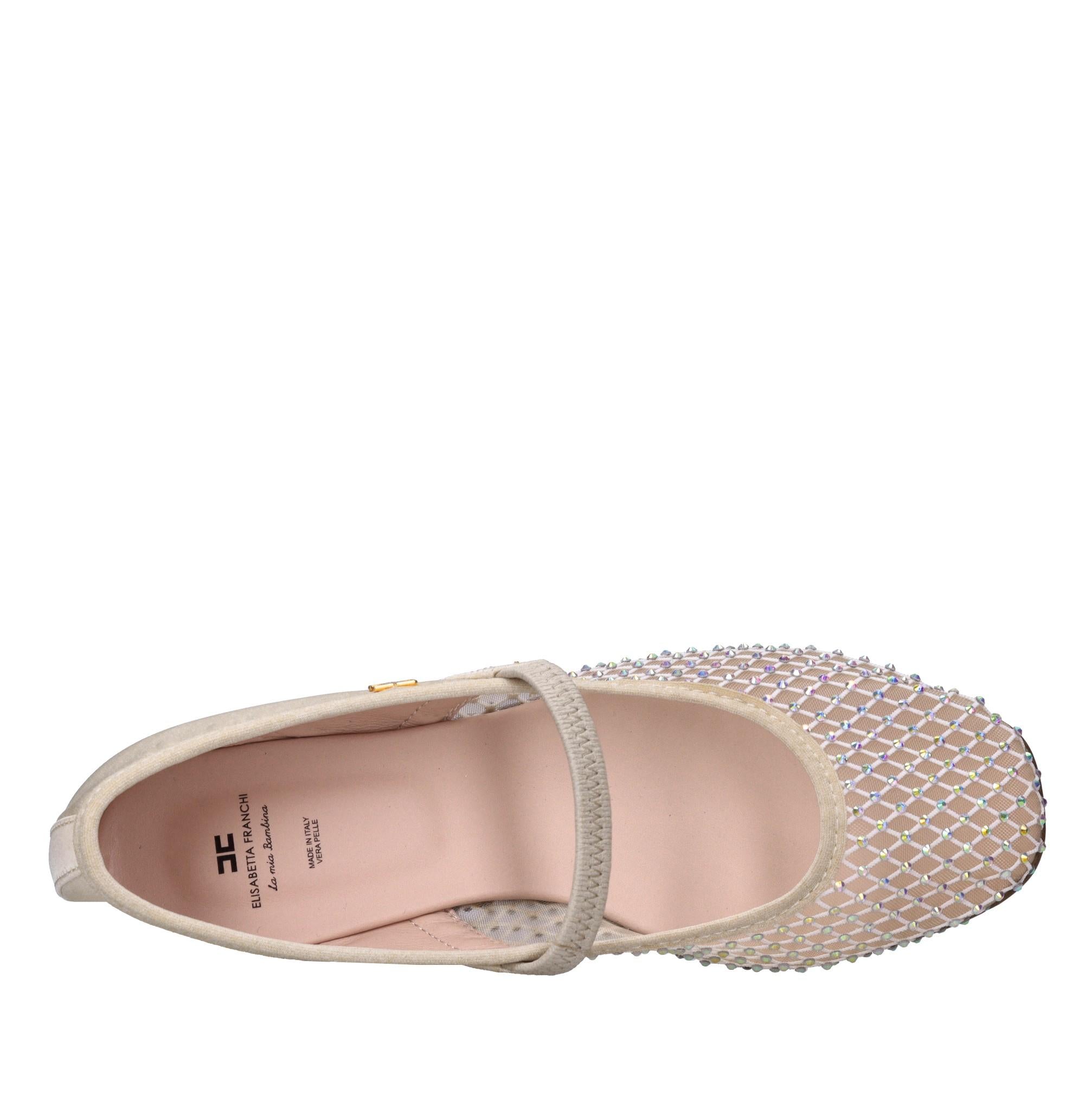 Ballerine in tessuto e strass 
