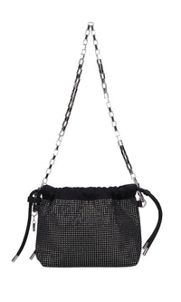 Borsa Mini Eva in raso e strass 