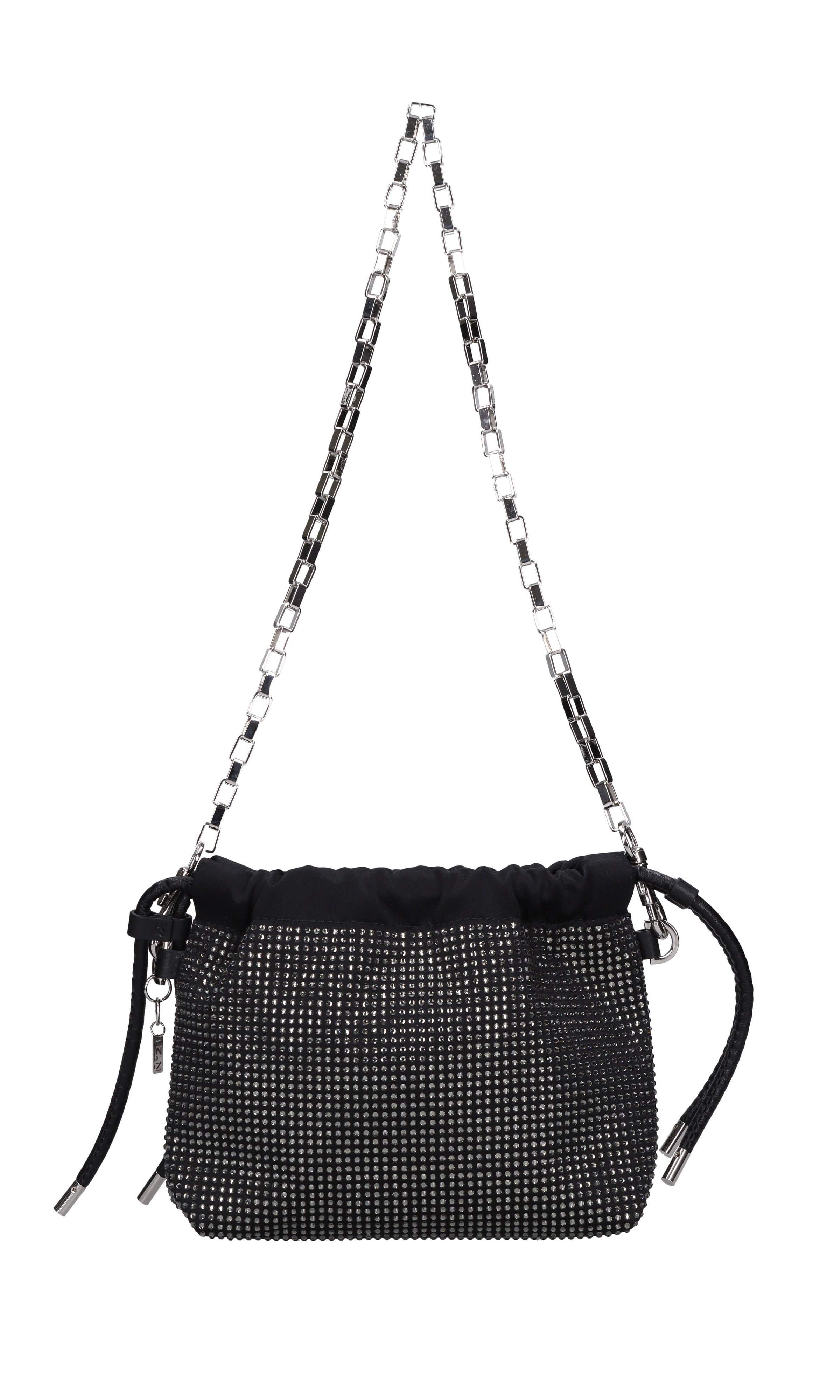 Borsa Mini Eva in raso e strass 