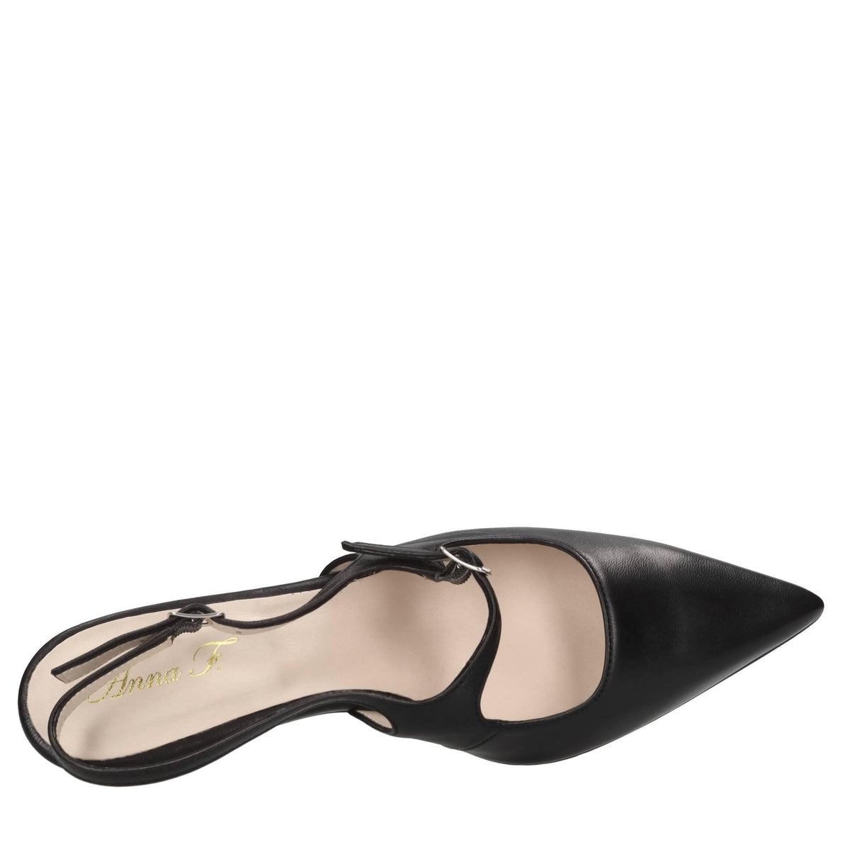 Décolleté slingback in pelle 