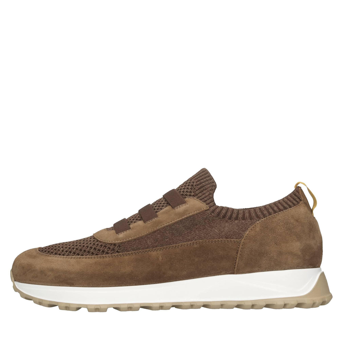 Slip-on in camoscio e tessuto 