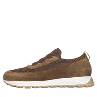 Slip-on in camoscio e tessuto 