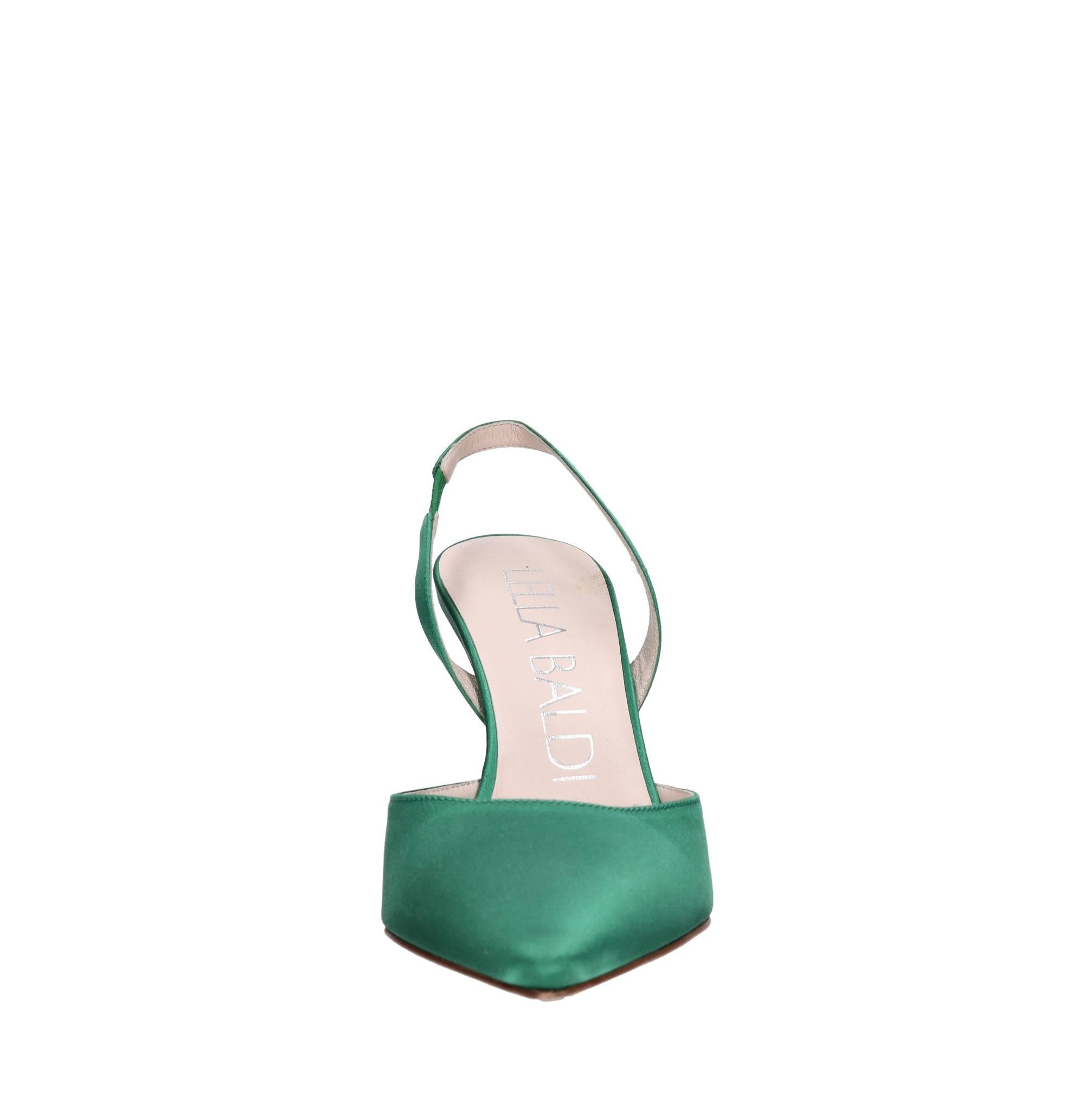 Décolleté slingback in raso 