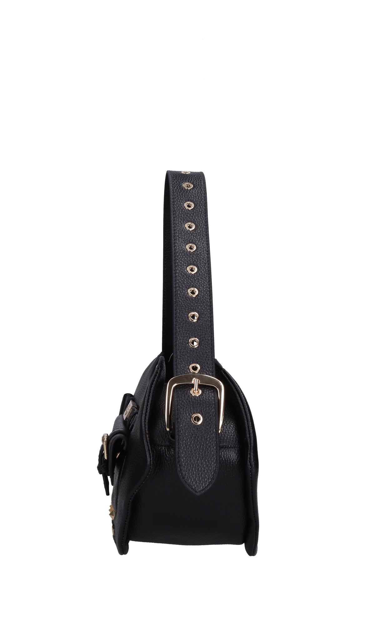 Borsa Rock pocket in pelle martellata 