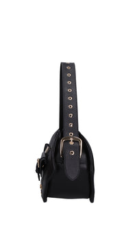Borsa Rock pocket in pelle martellata 