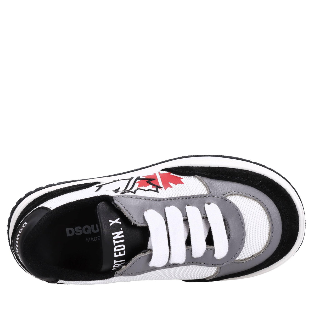 Sneakers in camoscio e tessuto 