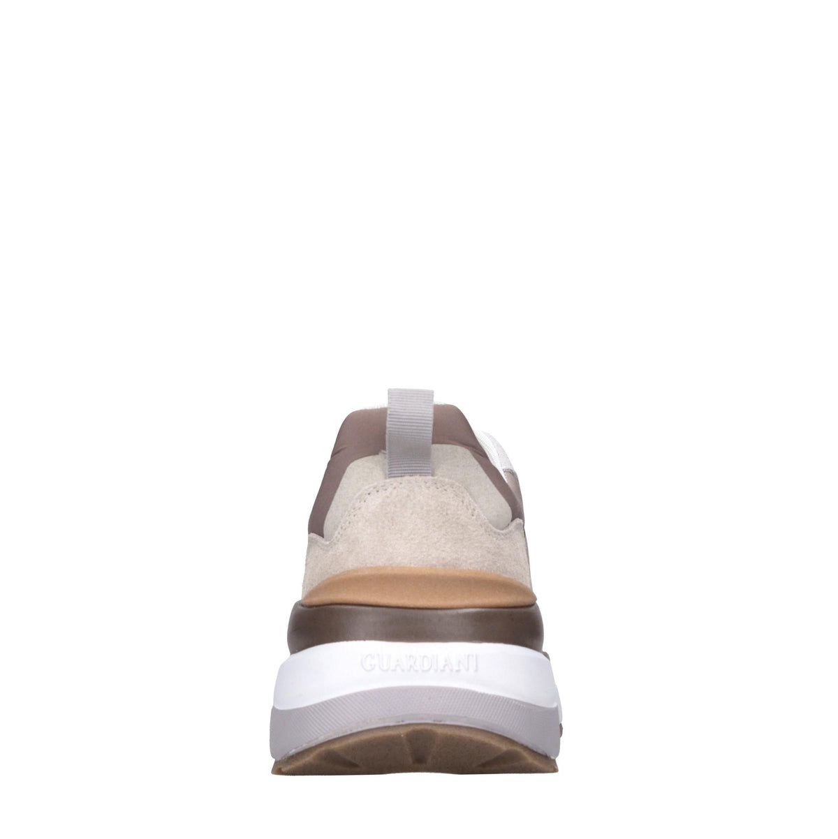 Sneakers in pelle e tessuto 