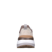 Sneakers in pelle e tessuto 