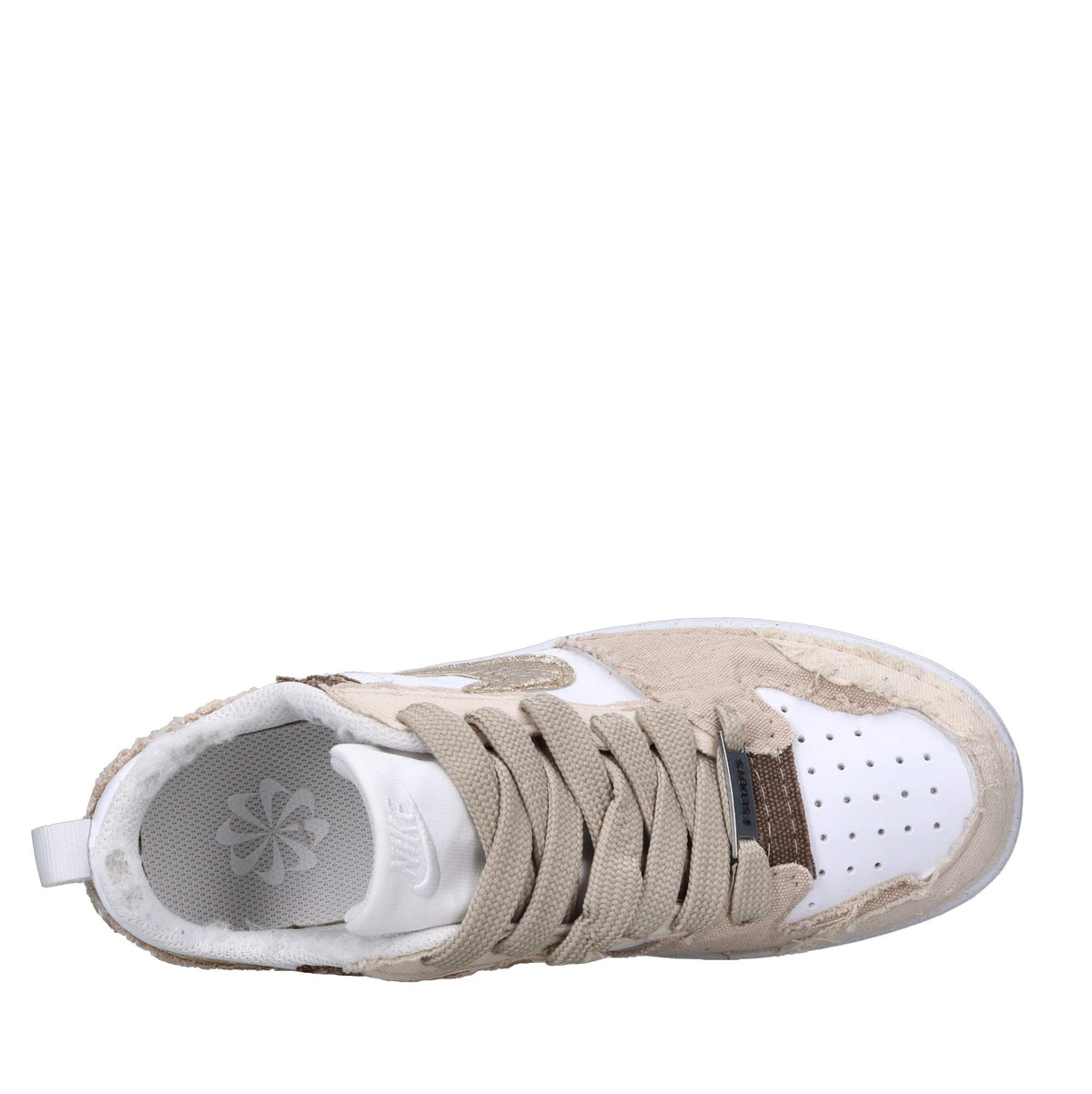Sneakers in ecopelle e tessuto 
