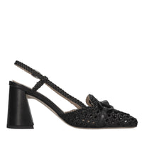 Décolleté slingback in pelle 