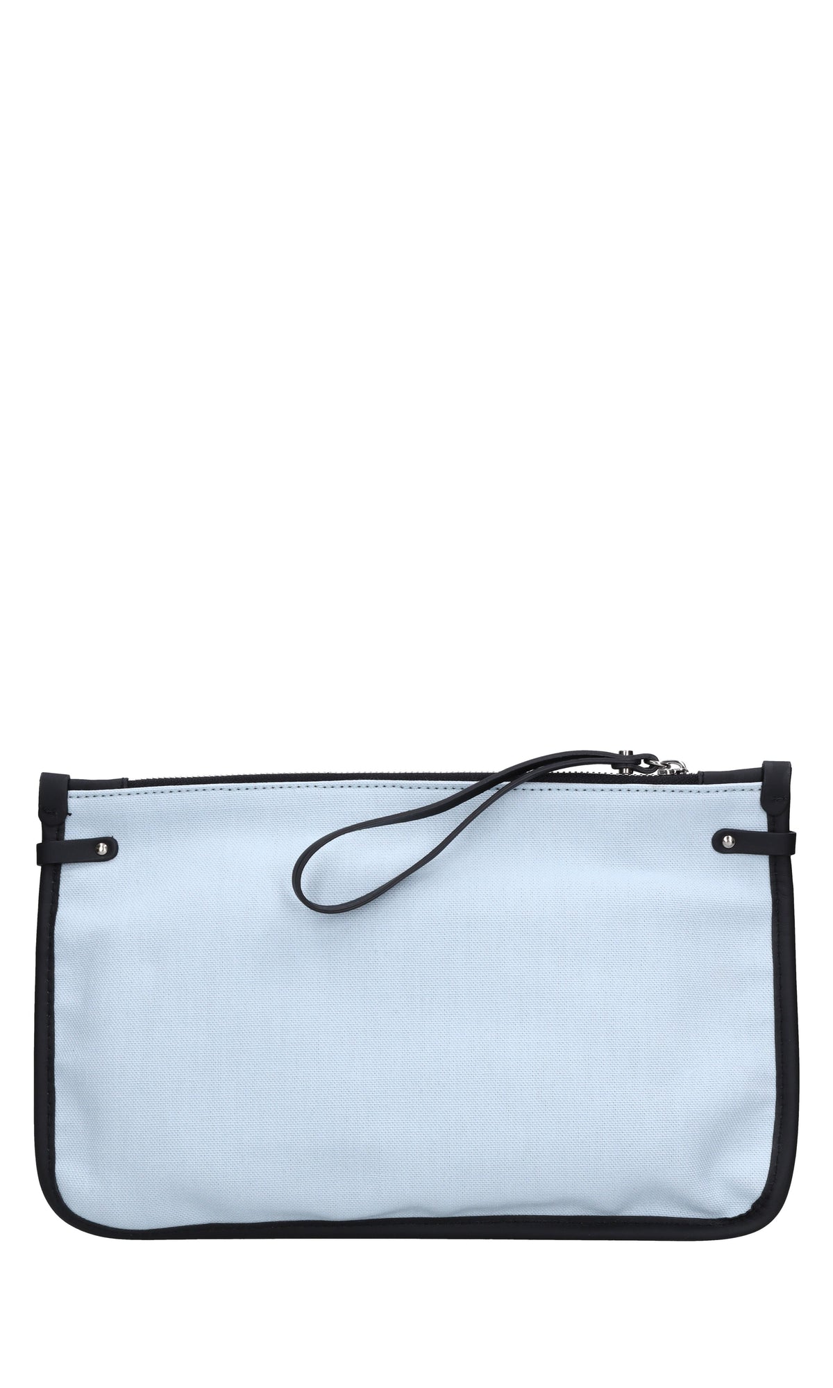 Borsa in pelle e tessuto 