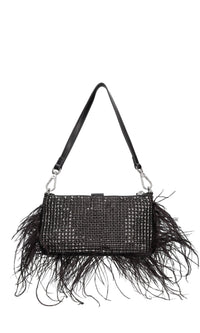 Borsa mini in ecopelle e strass 