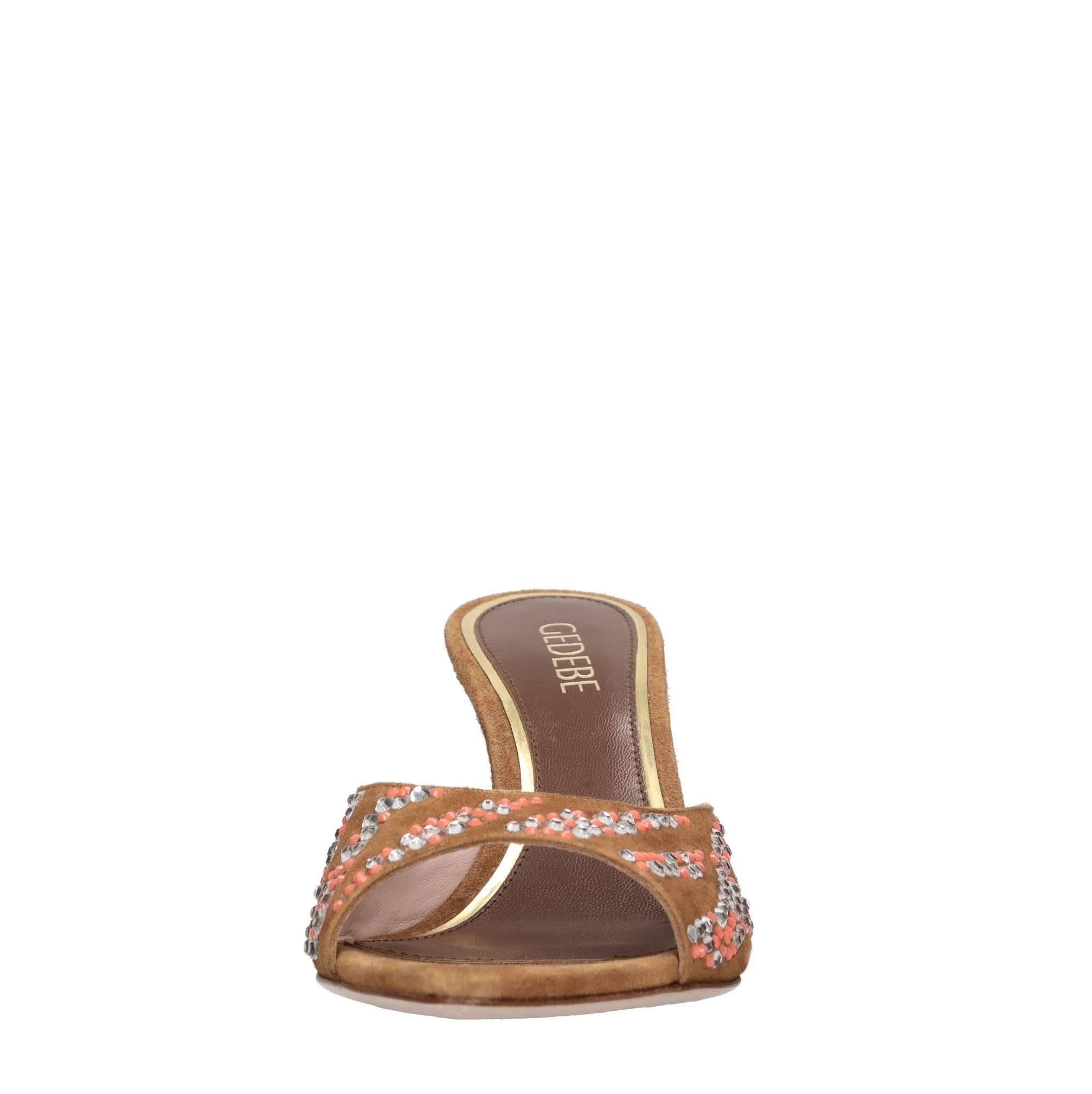Mules Arya in camoscio e strass 