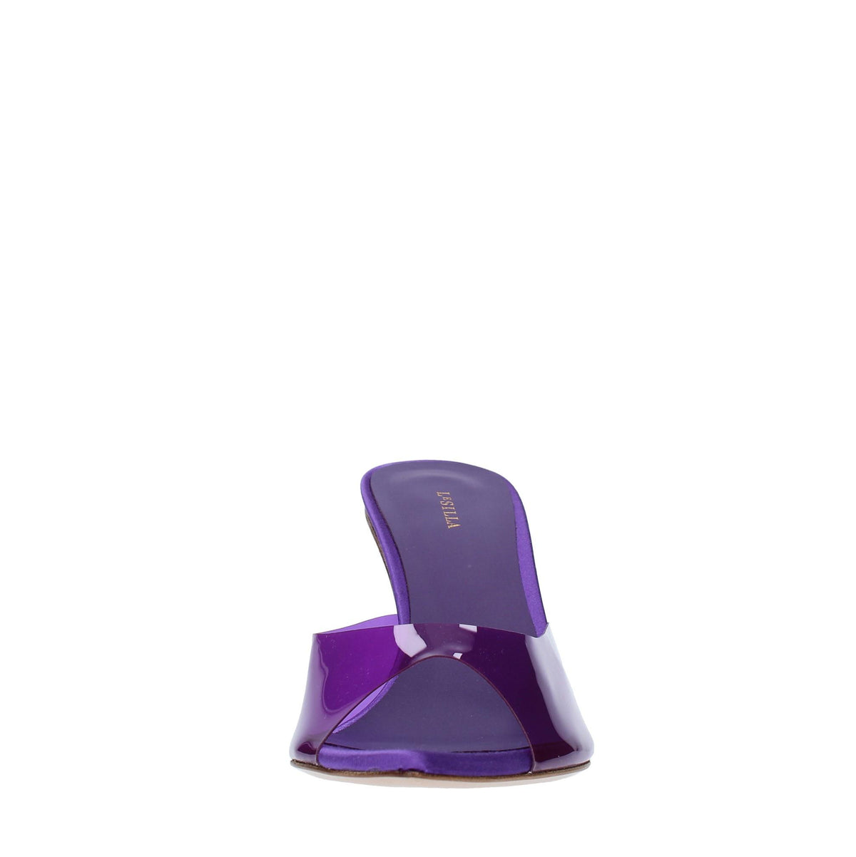 Mules in pelle e PVC 