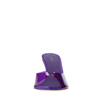 Mules in pelle e PVC 