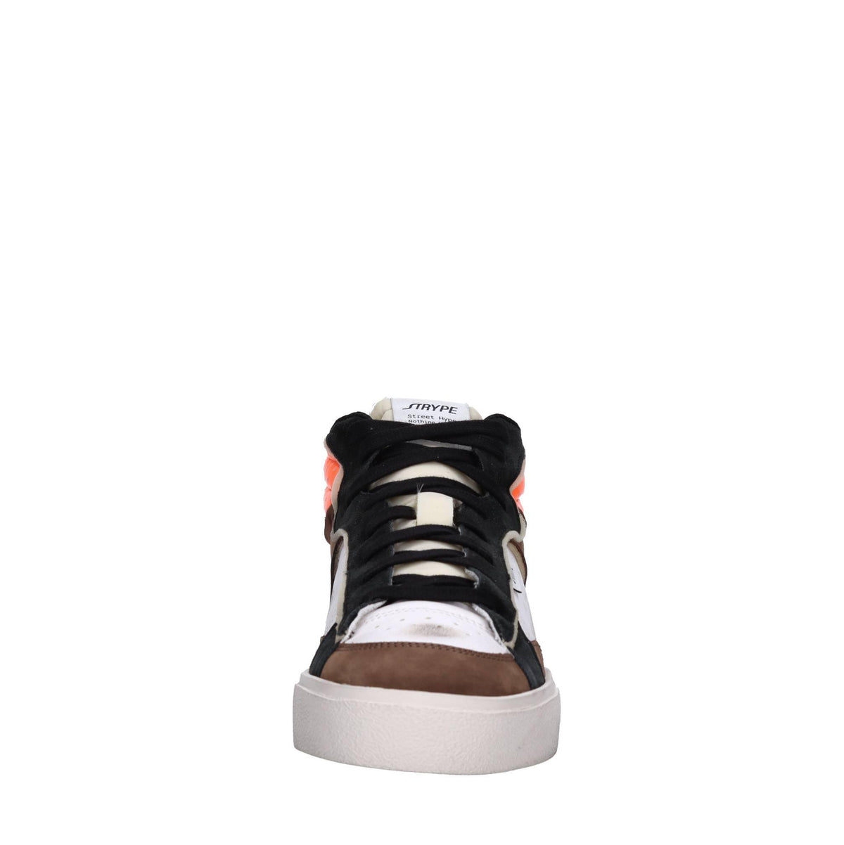 Sneakers in pelle e tessuto 