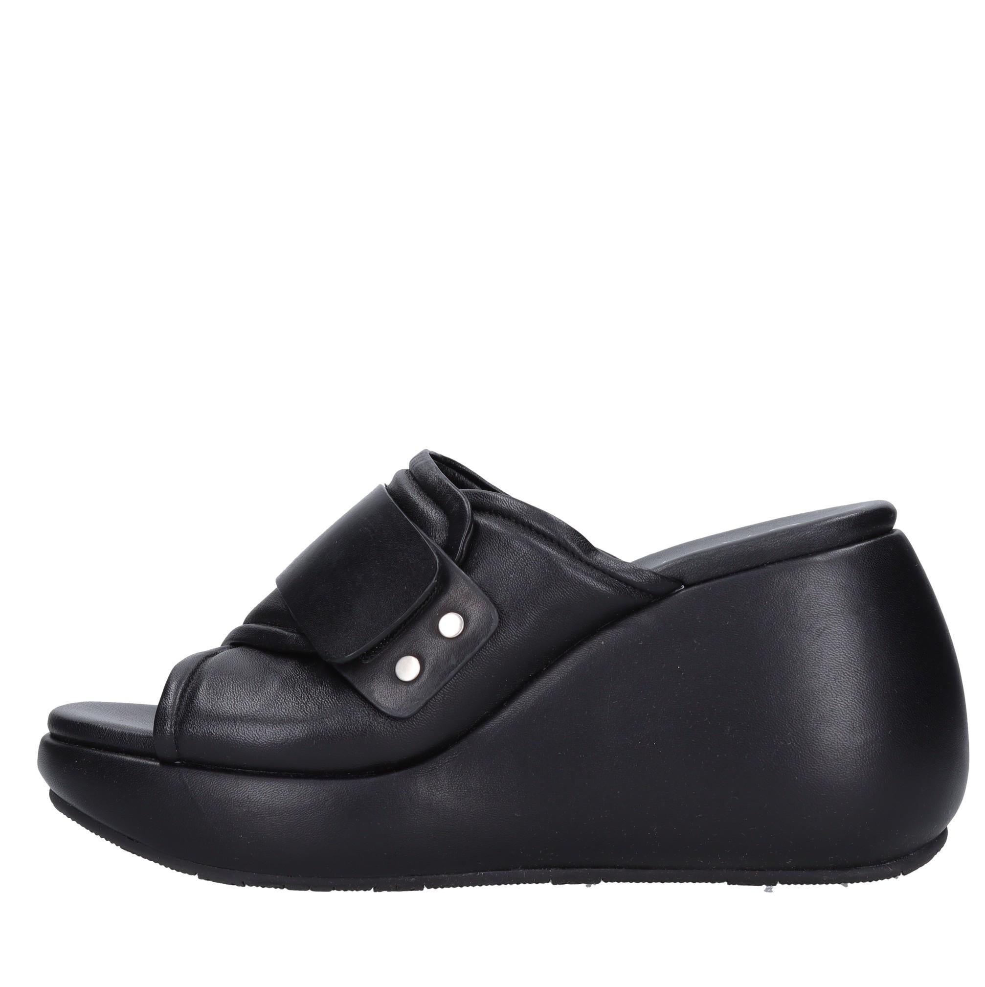 Mules Zeppa in pelle 