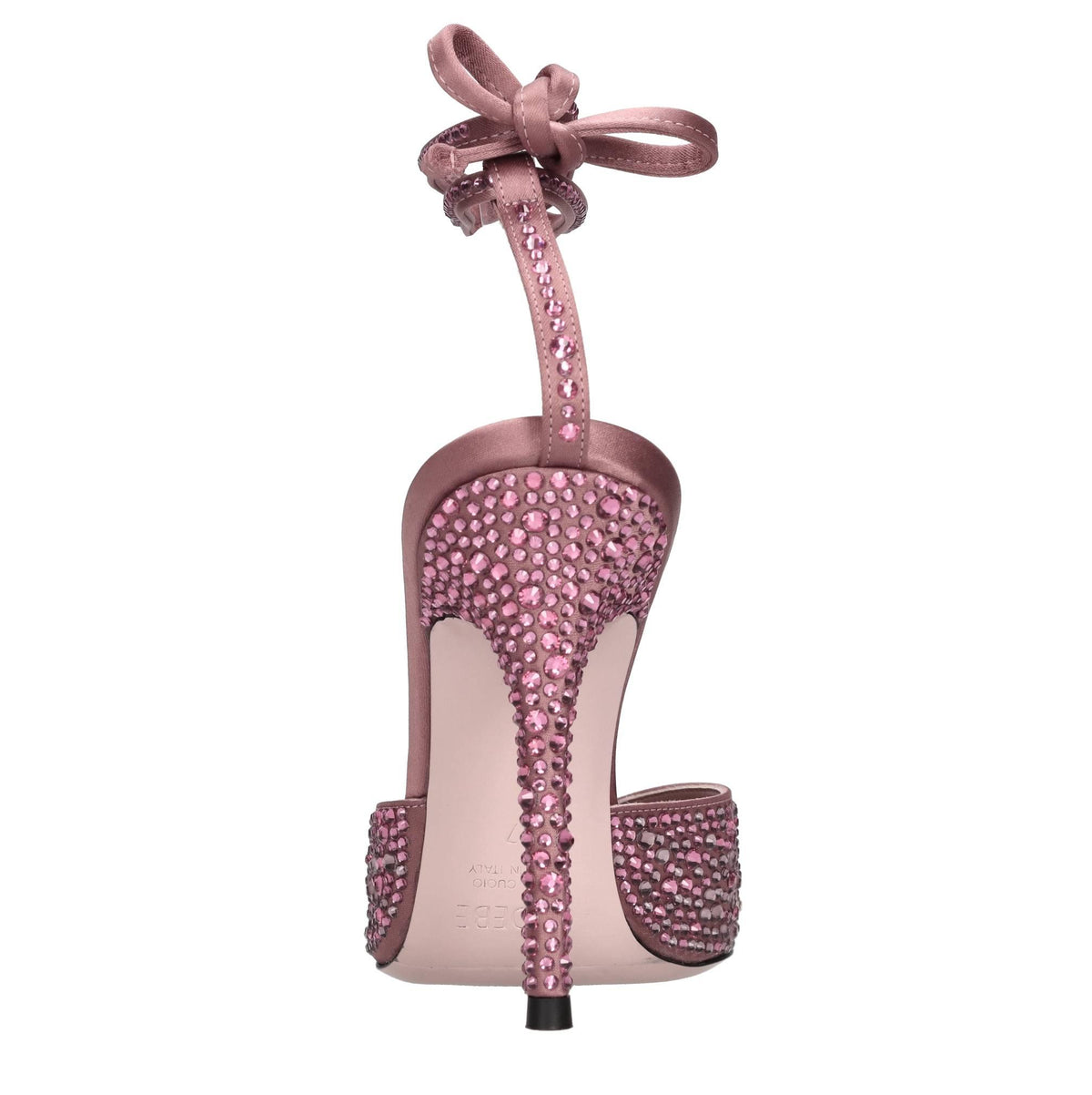 Décolleté slingback Julia in raso e strass 