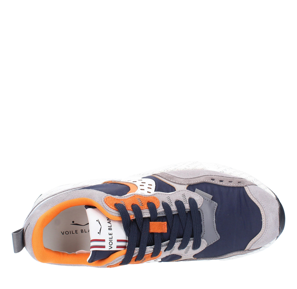 Sneakers in camoscio pelle e tessuto 