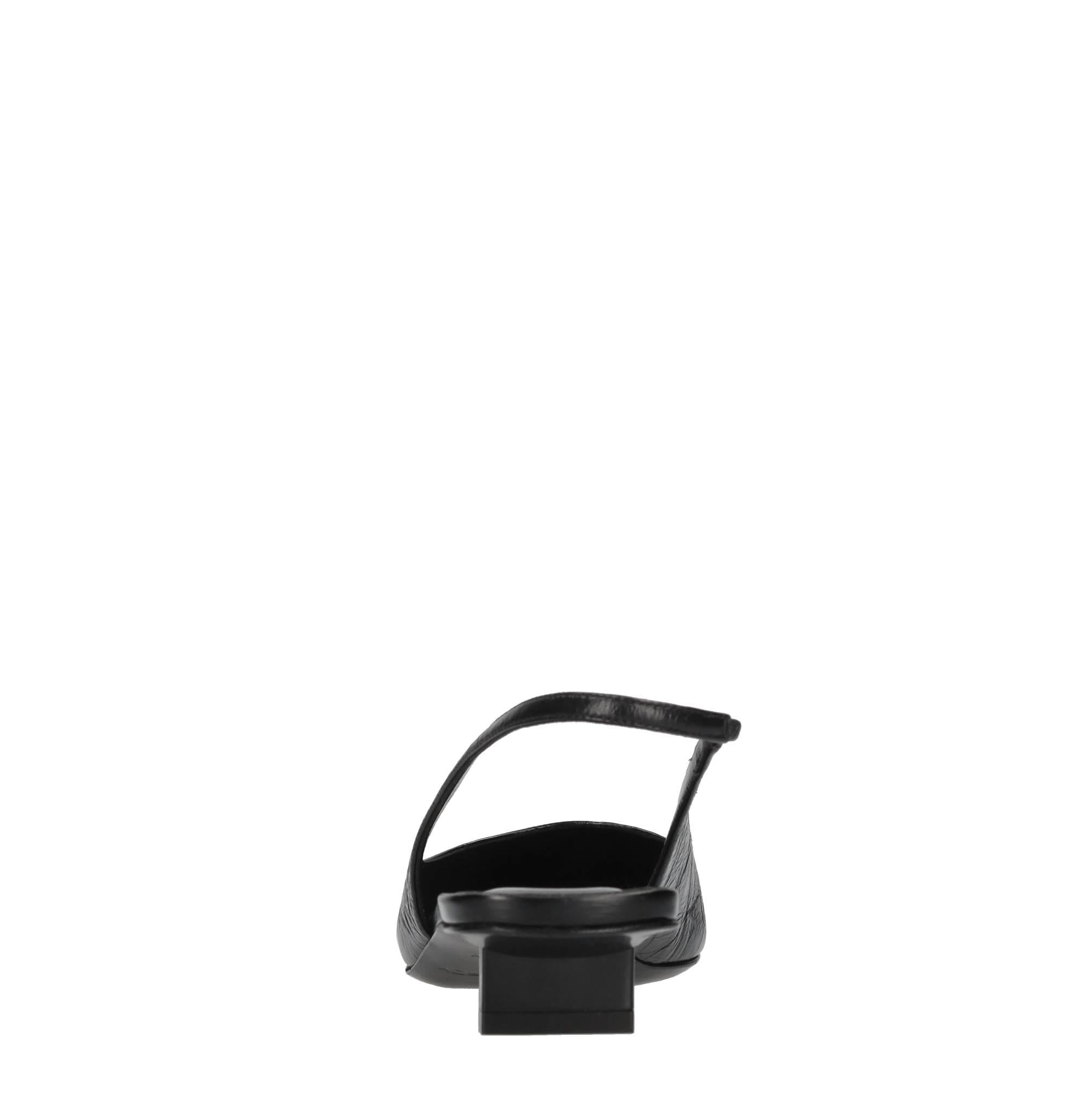 Décolleté slingback in pelle 