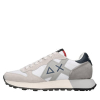 Sneakers in camoscio e tessuto 