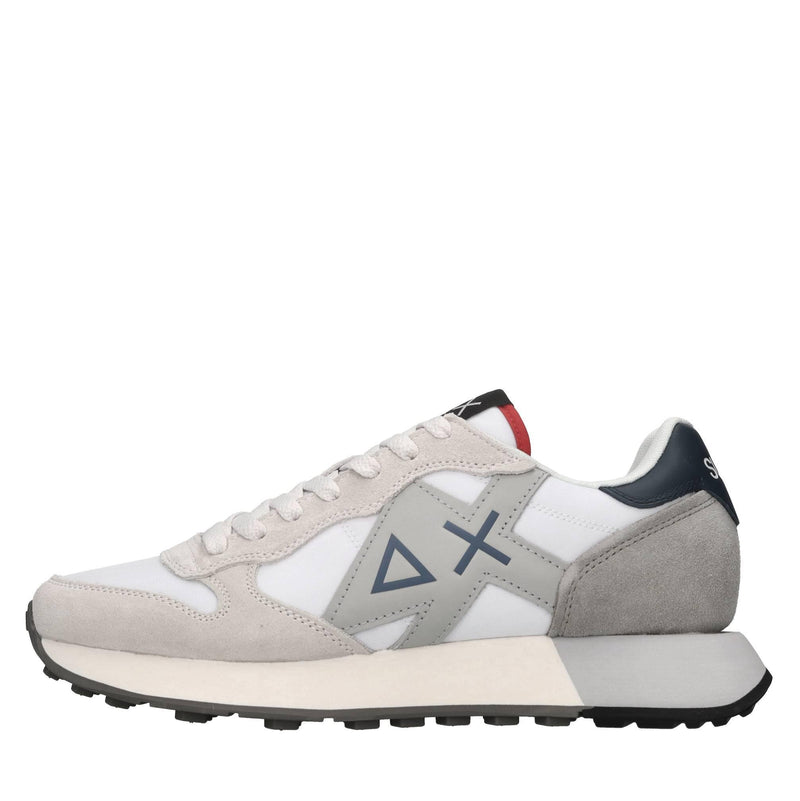 Sneakers in camoscio e tessuto 