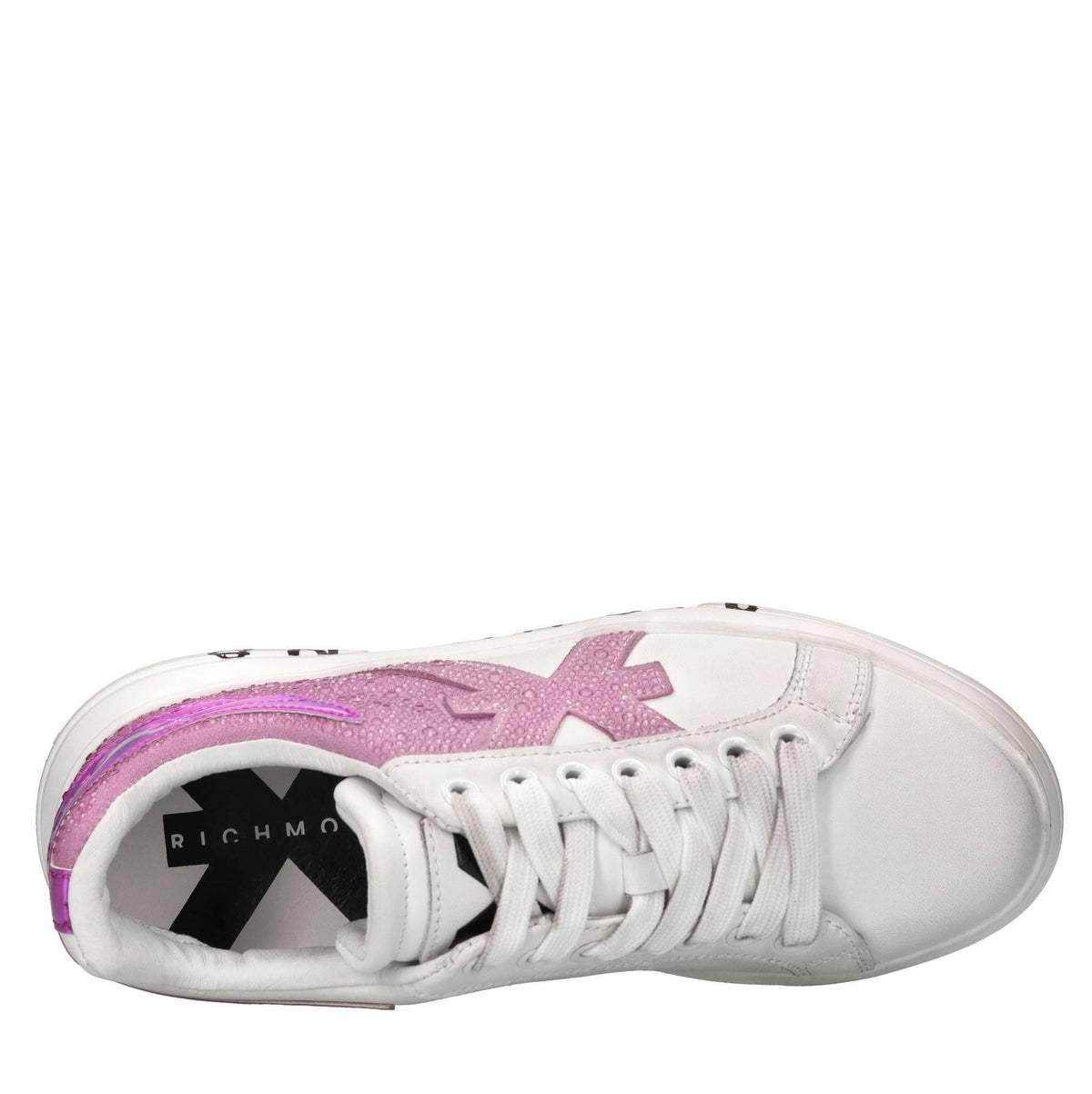 Sneakers in pelle e strass 