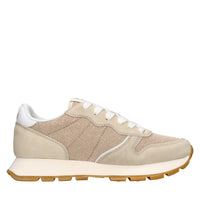 Sneakers modello Z35203 SUN68 in pelle scamosciata e tessuto traspirante glitterato 