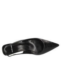 Décolleté slingback in pelle 