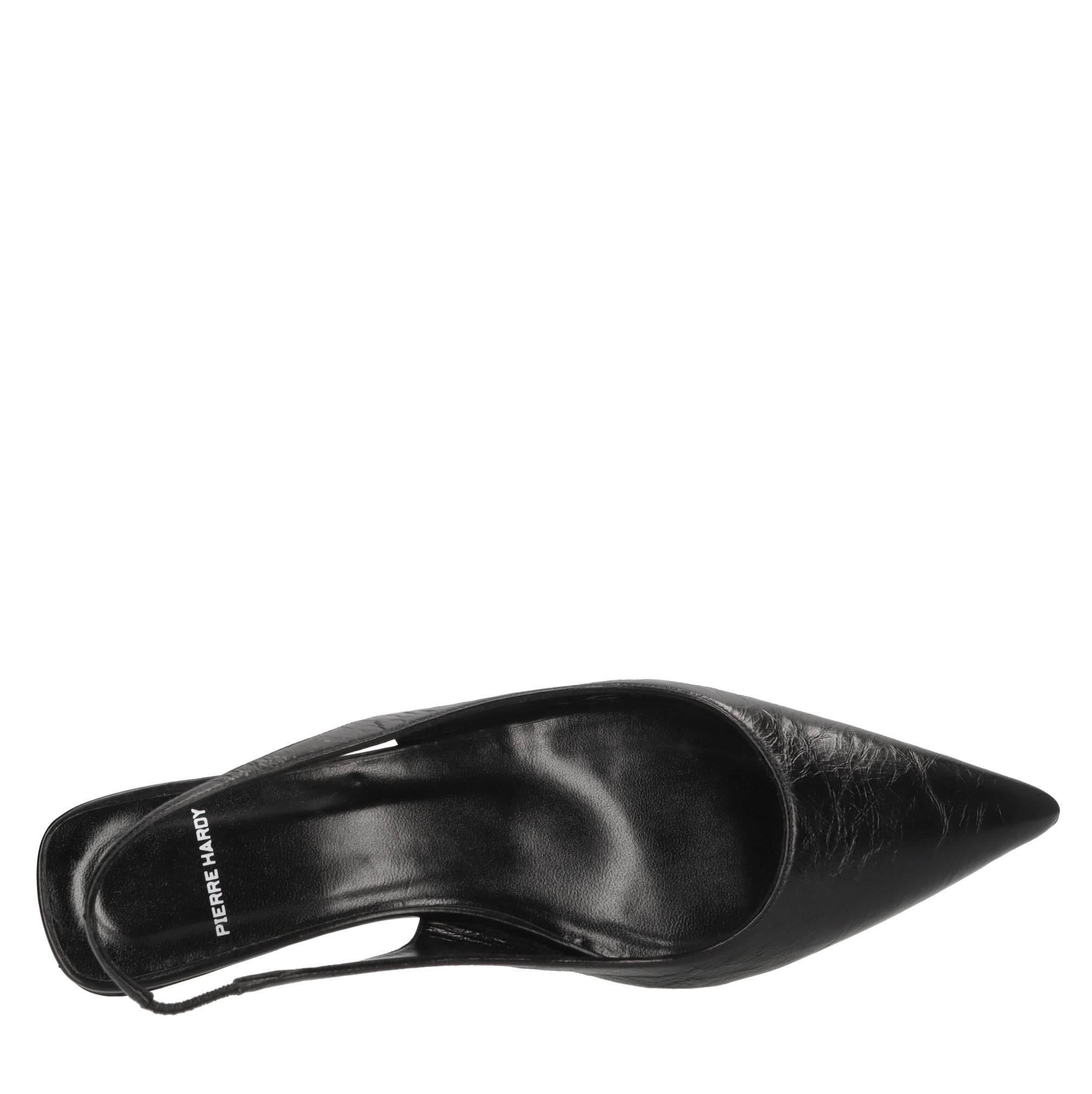 Décolleté slingback in pelle 