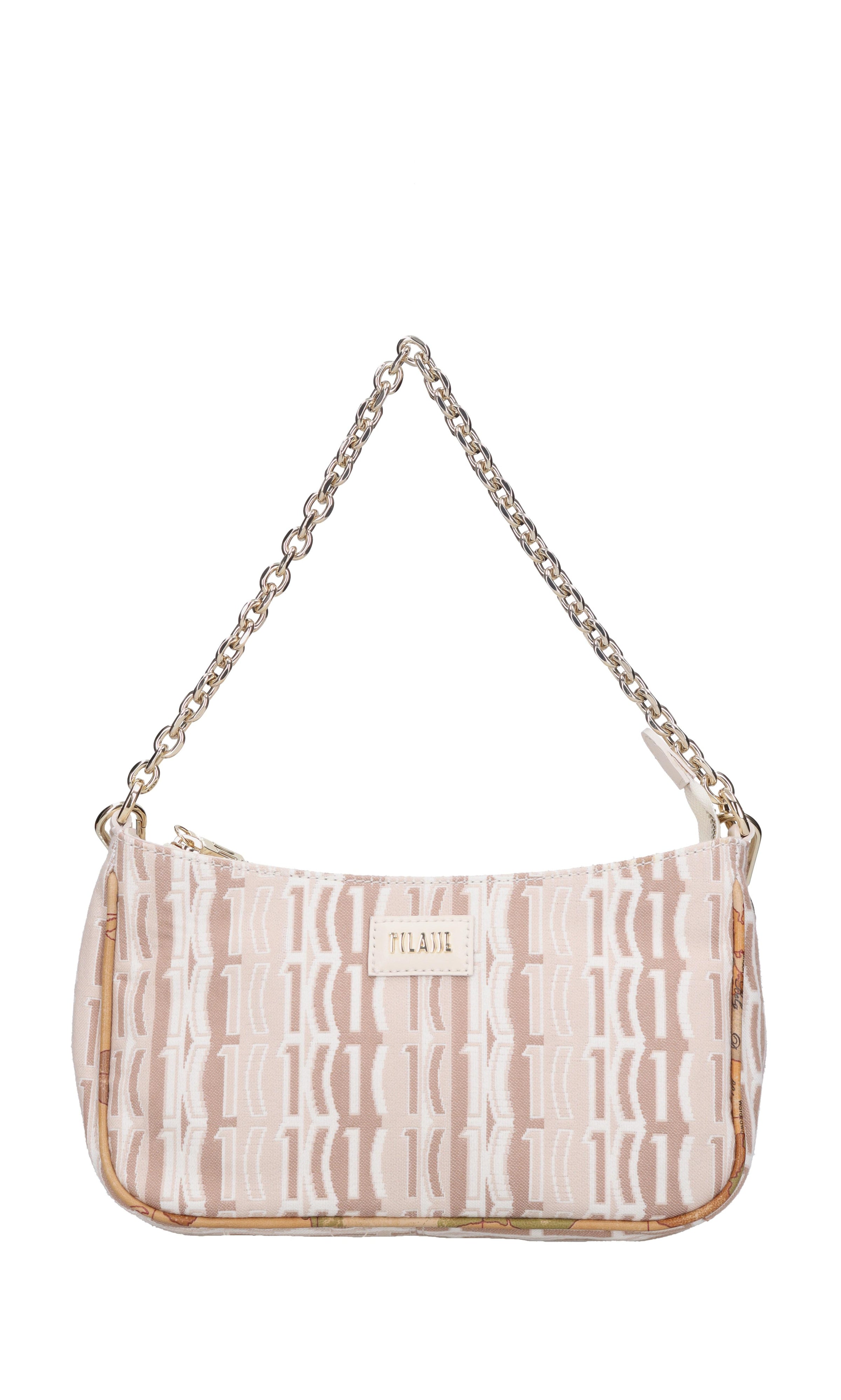 Borsa in tessuto e pelle 