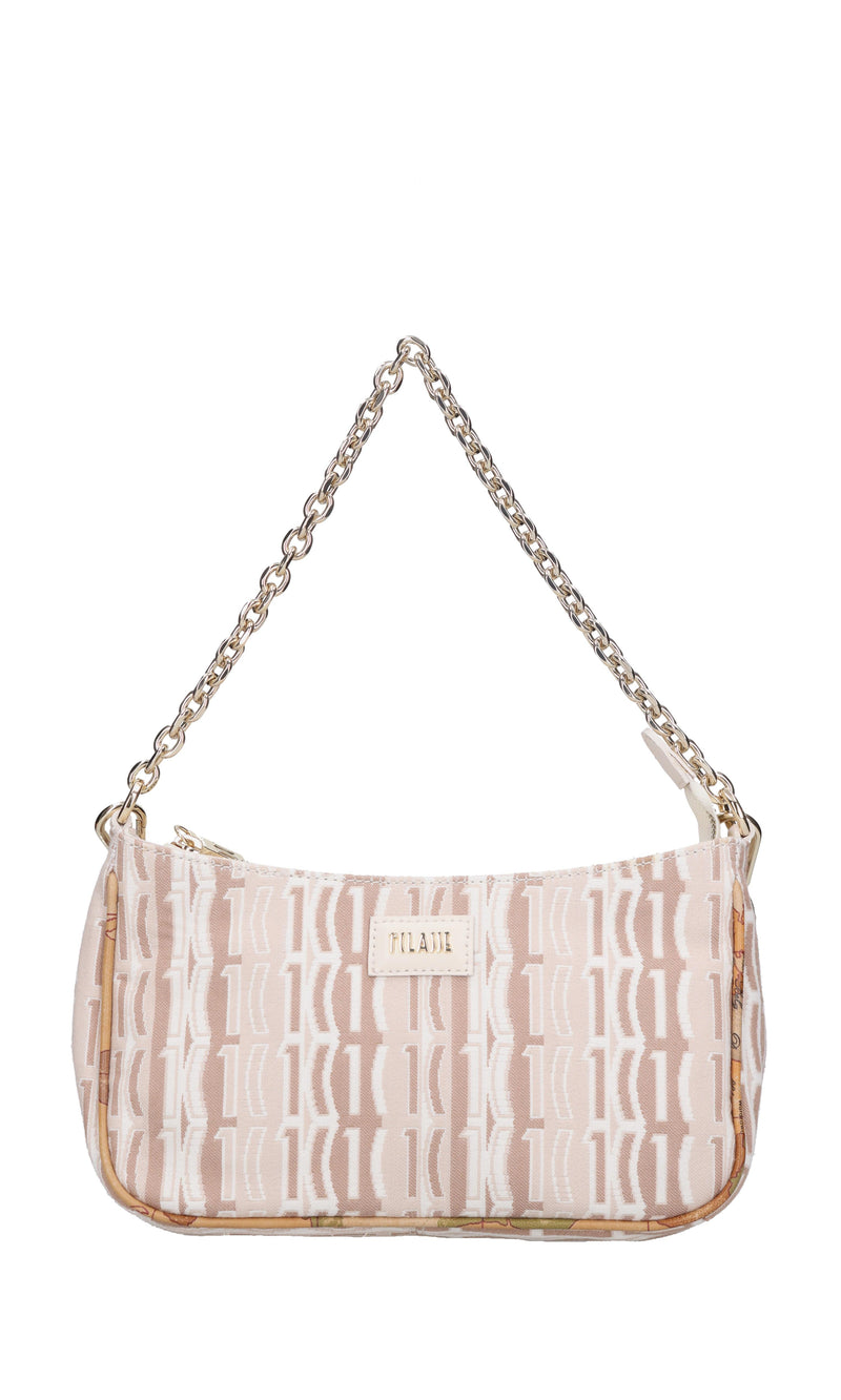 Borsa in tessuto e pelle 