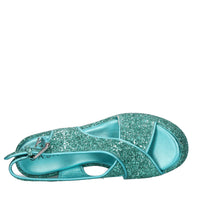Sandali in pelle e glitter 