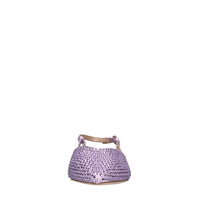 Ballerine slingback in raso e strass 