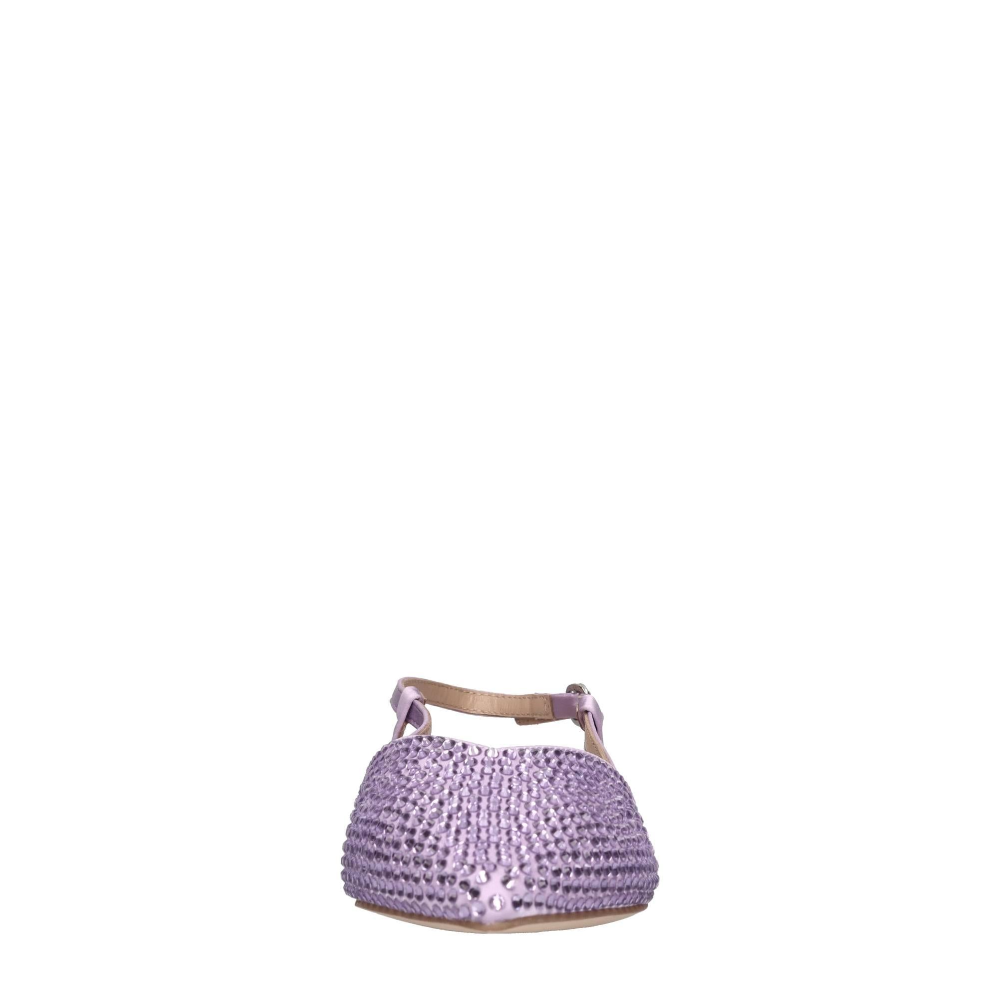 Ballerine slingback in raso e strass 
