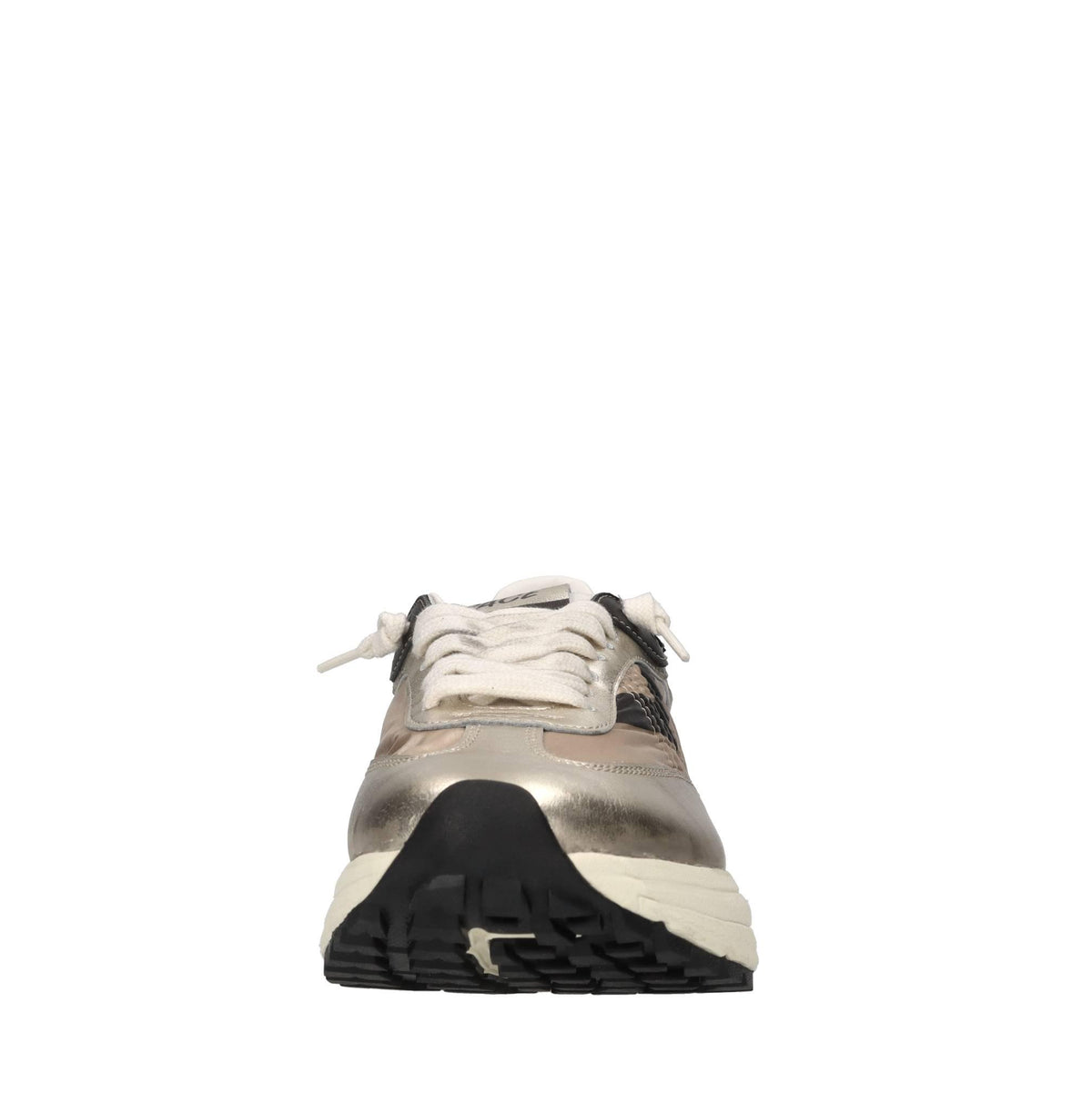Sneakers in pelle e tessuto 