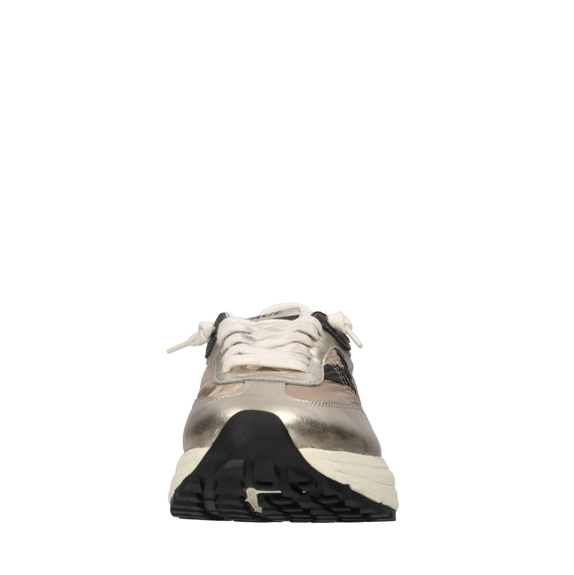 Sneakers in pelle e tessuto 