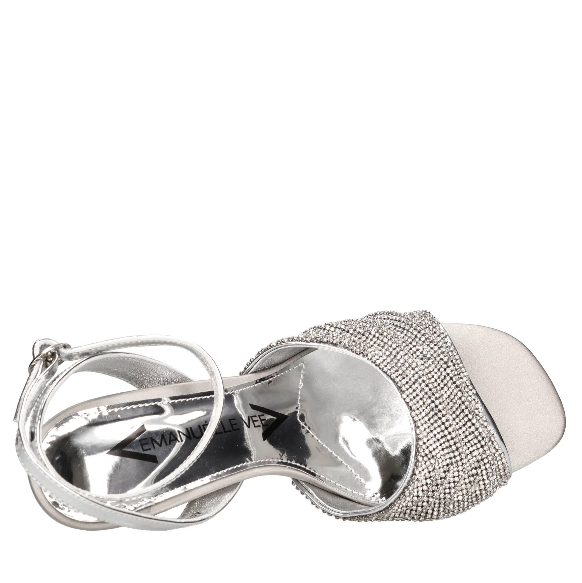 Sandali in raso e strass 