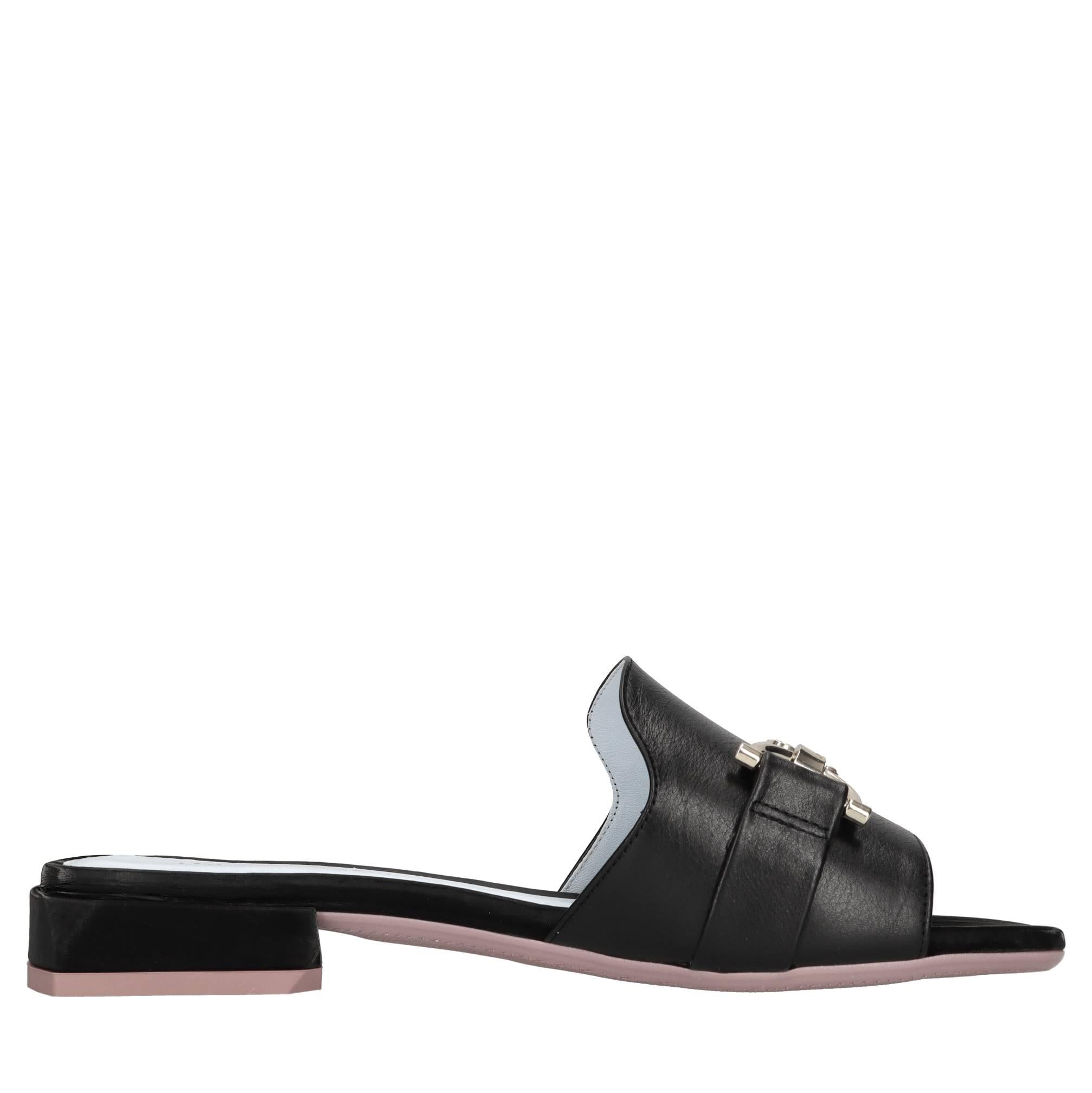 Mules in pelle 