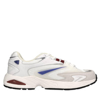 Sneakers in pelle e tessuto 