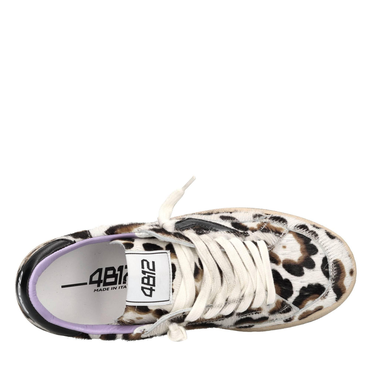 Sneakers in pelle e cavallino 