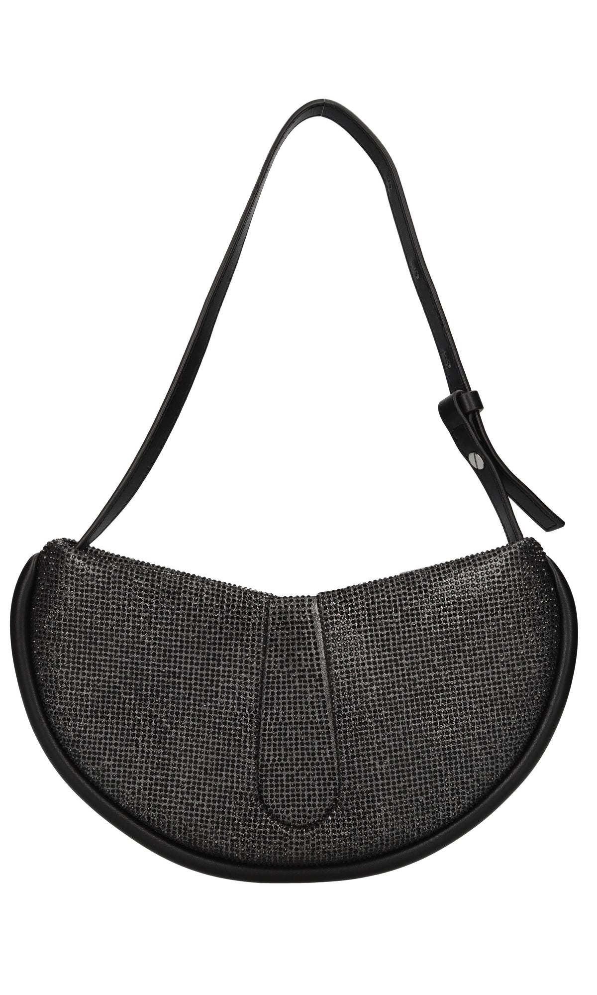 Borsa Ebe in ecopelle,tessuto e strass 