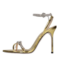 Sandali in pelle e strass 