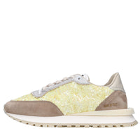 Sneakers in pelle e tessuto 