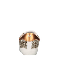 Sneakers in pelle e glitter 