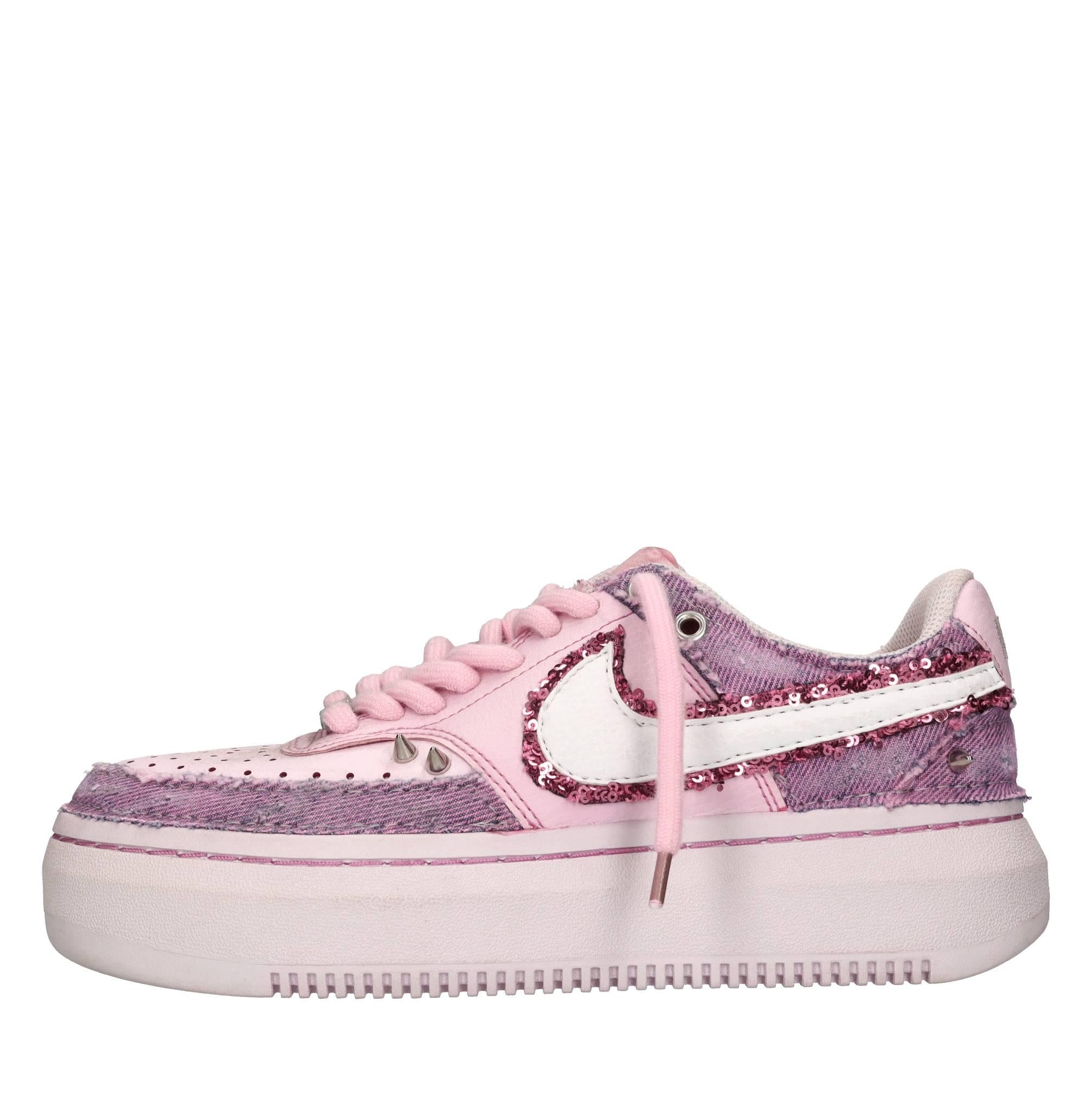 Sneakers in ecopelle e tessuto 